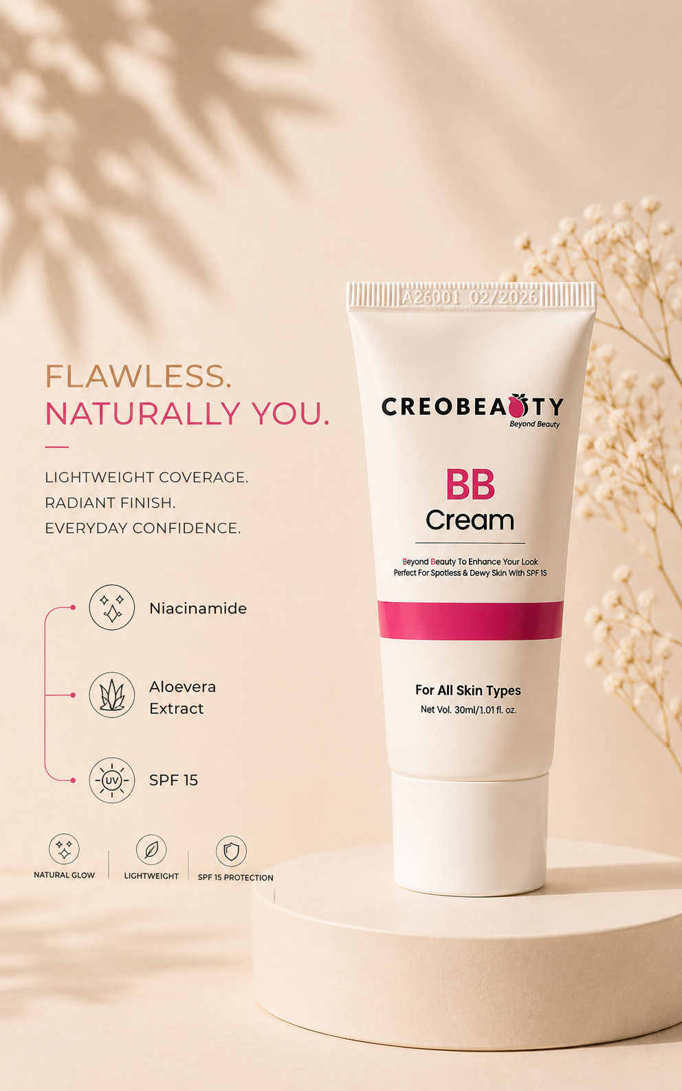 Creobeauty BB Cream SPF 15 - 30ml