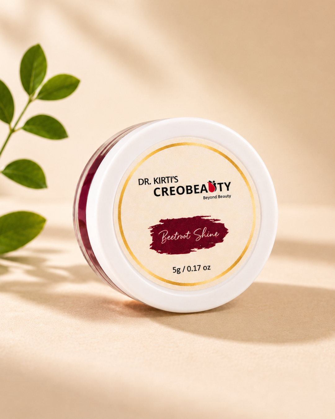 Creobeauty Beetroot Lip & Cheek Tint | Long-Lasting Natural Tint | Lightweight & Blendable | For Lips & Cheeks